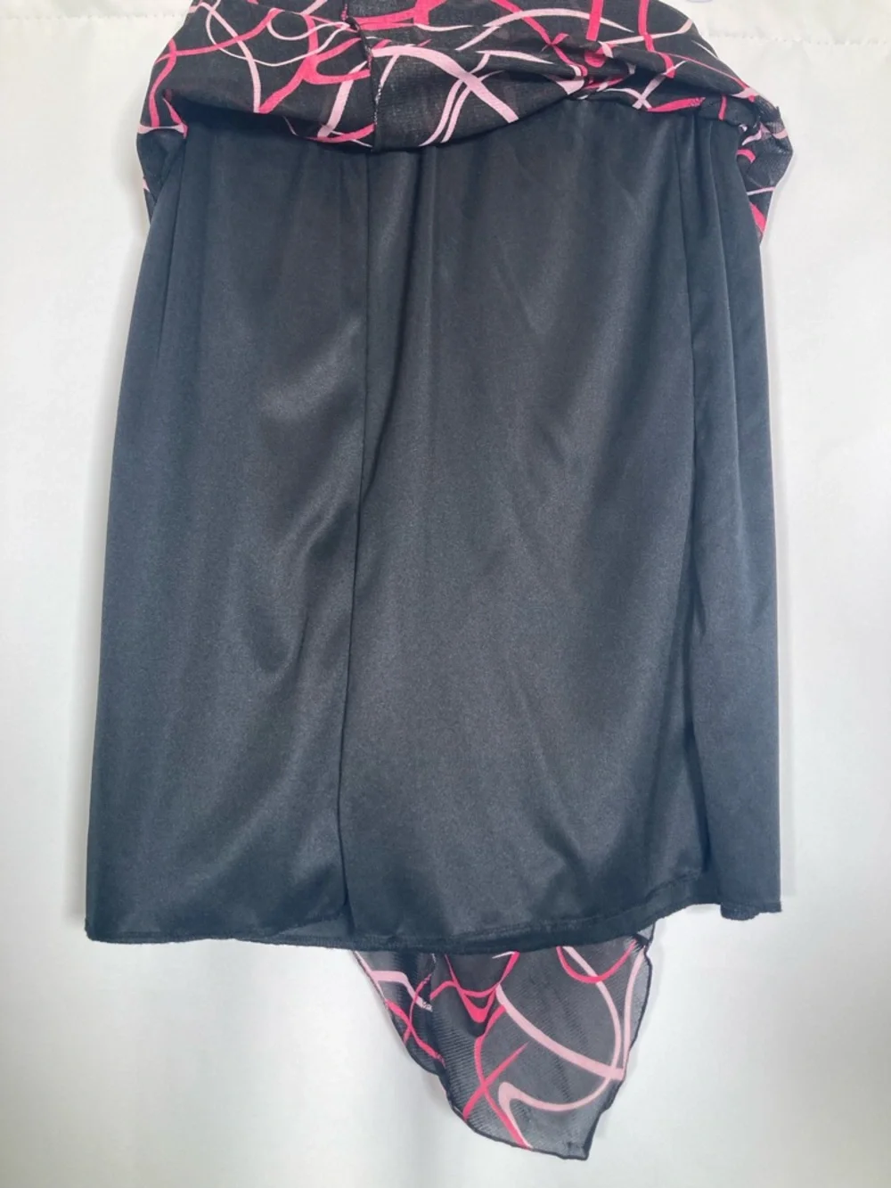 VTG Judy Knapp California Y2K Pink Abstract Swirl Midi Skirt Size L Fairy Grunge - Picture 10 of 10